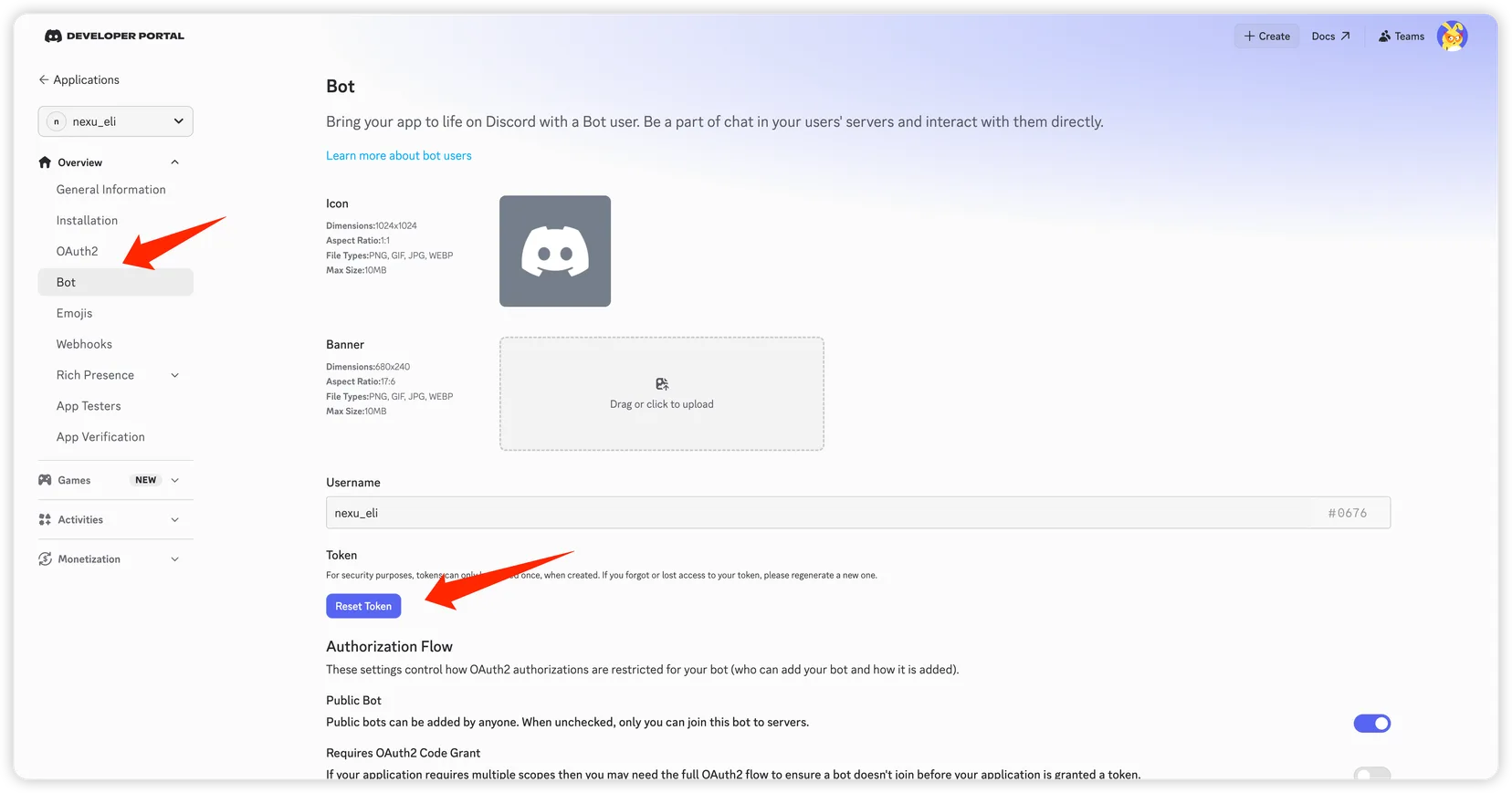 Generate Bot Token